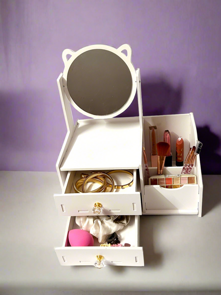 Cat Ear's Mirror Cosmetic Box - Medium