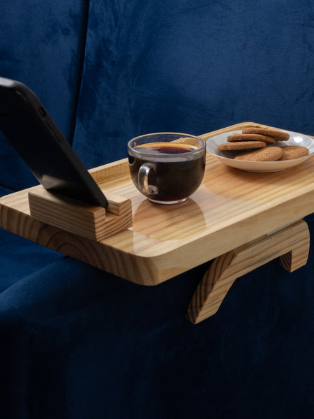 Pine Sofa Tray Cum Organizer