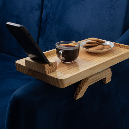 Pine Sofa Tray Cum Organizer