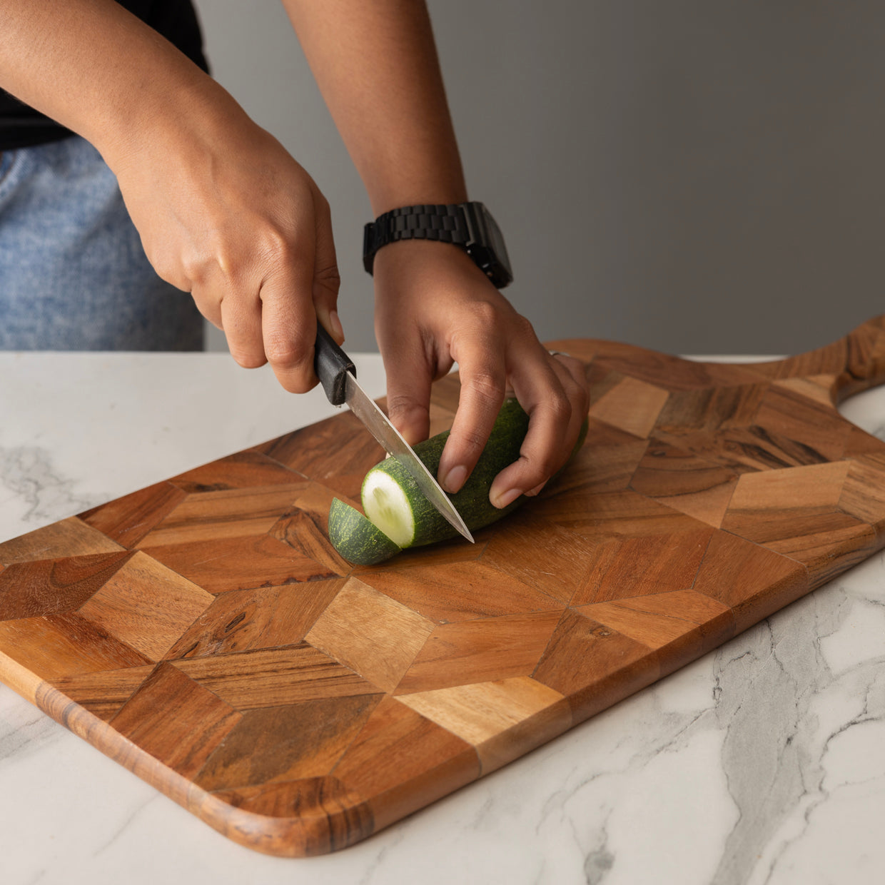 Multi-Wood Chopping board cum Serving board