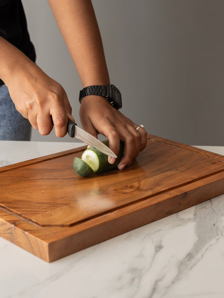 Reversible Cutting Board with  3 storage Compartment
