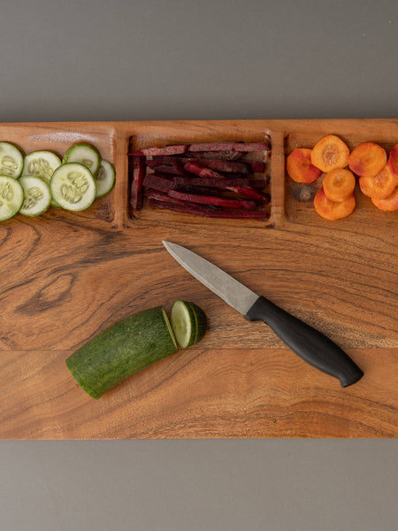 Reversible Cutting Board with  3 storage Compartment