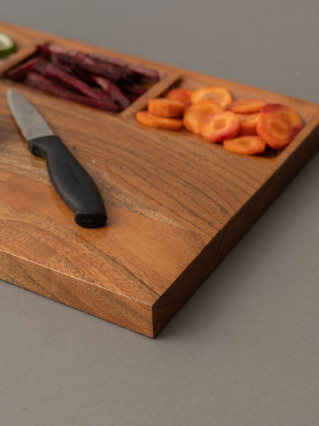 Reversible Cutting Board with  3 storage Compartment