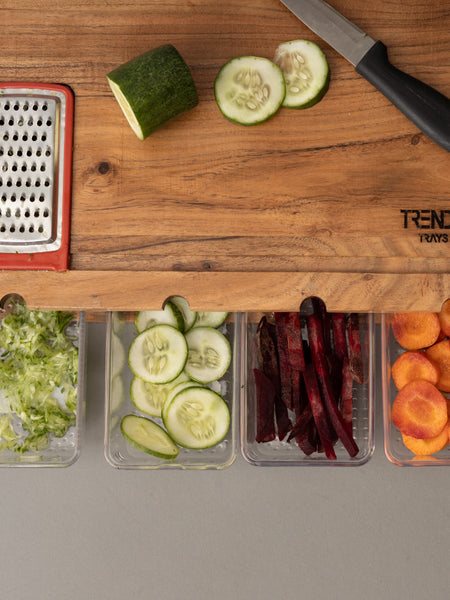 Chopping Board with 4 Drawer Storage