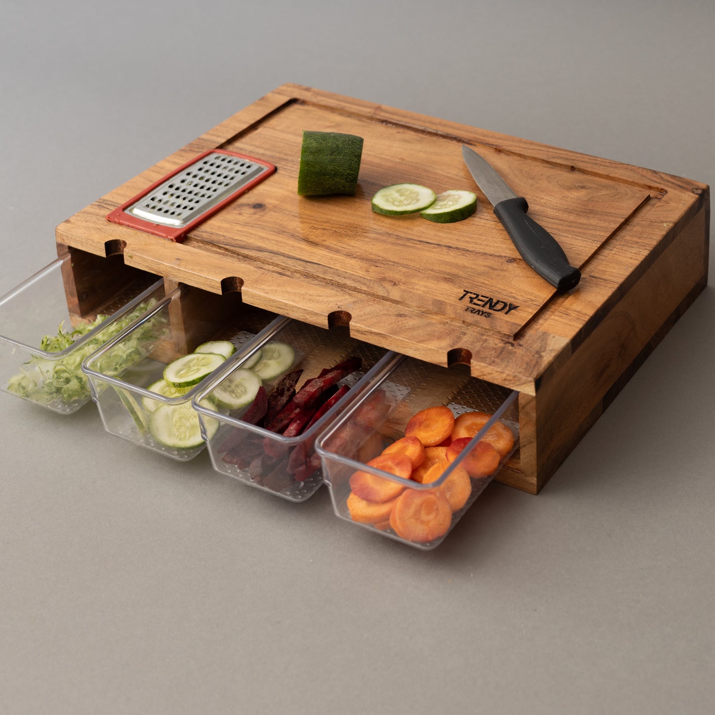 Chopping Board with 4 Drawer Storage