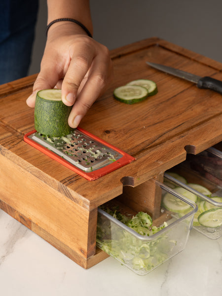 Chopping Board with 4 Drawer Storage