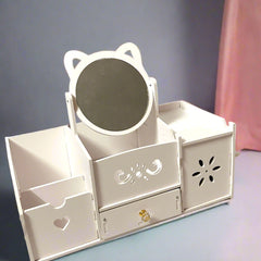 Cat Ear Makeup Organizer With mobile holder