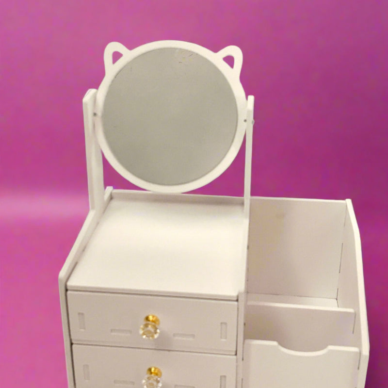 Cat Ear's  Mirror Cosmetic Box - Medium