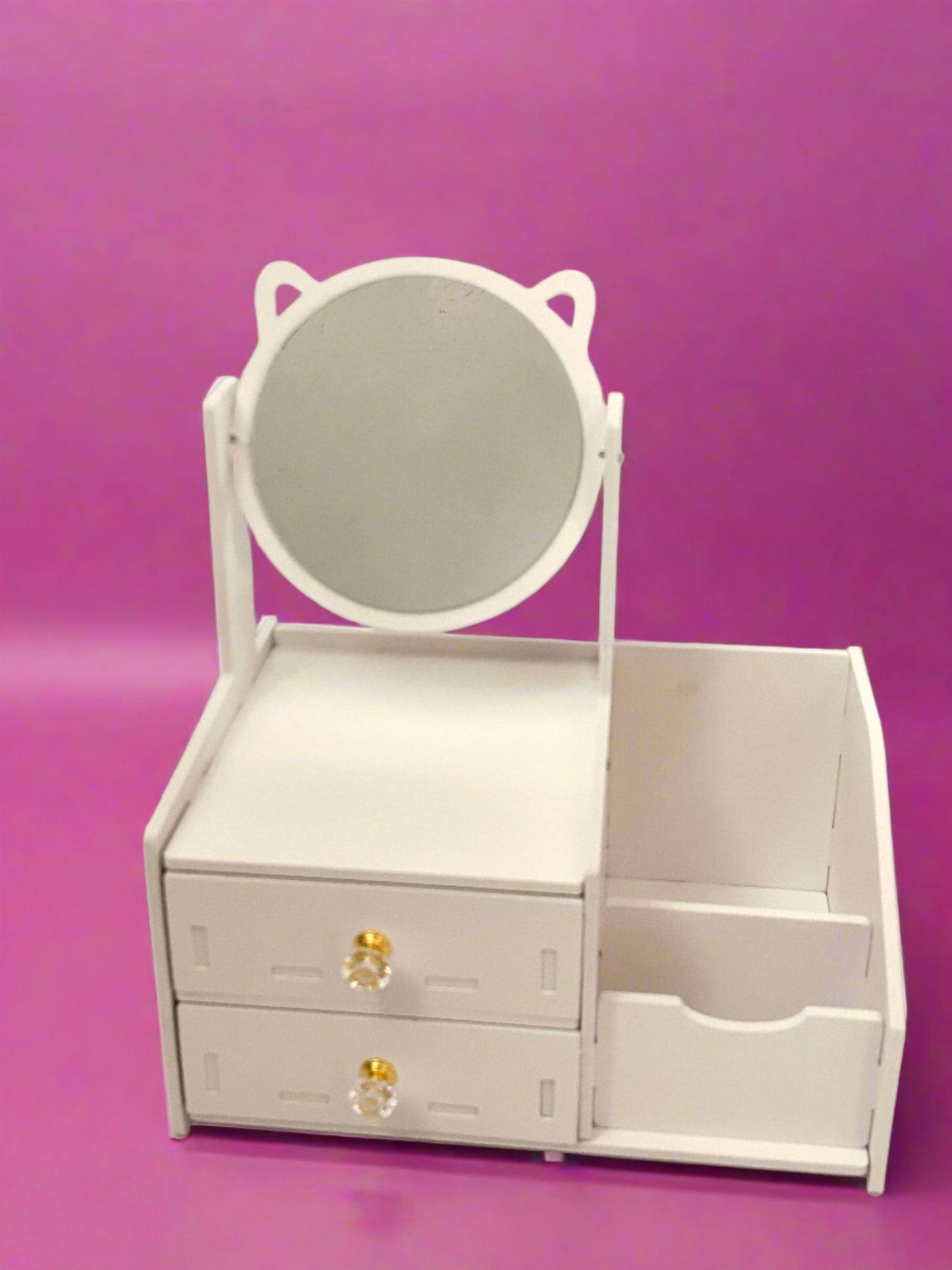 Cat Ear's  Mirror Cosmetic Box - Medium