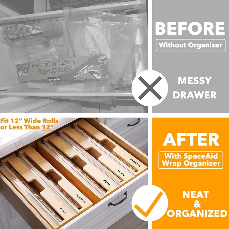 Plastic Wrap Dispenser with Cutter 3 in 1
