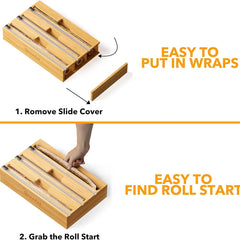 Plastic Wrap Dispenser with Cutter 3 in 1