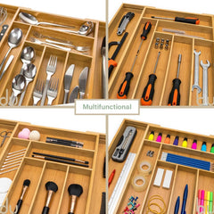 Trendy Trays Bamboo Expandable Drawer Organizer