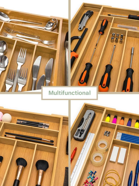 Trendy Trays Bamboo Expandable Drawer Organizer