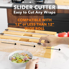 Plastic Wrap Dispenser with Cutter 3 in 1