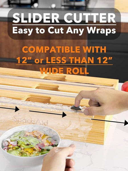 Plastic Wrap Dispenser with Cutter 3 in 1
