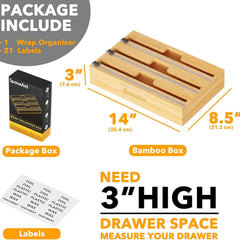 Plastic Wrap Dispenser with Cutter 3 in 1