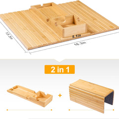 Bamboo Sofa Armrest Tray - Detachable