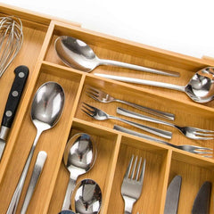 Trendy Trays Bamboo Expandable Drawer Organizer