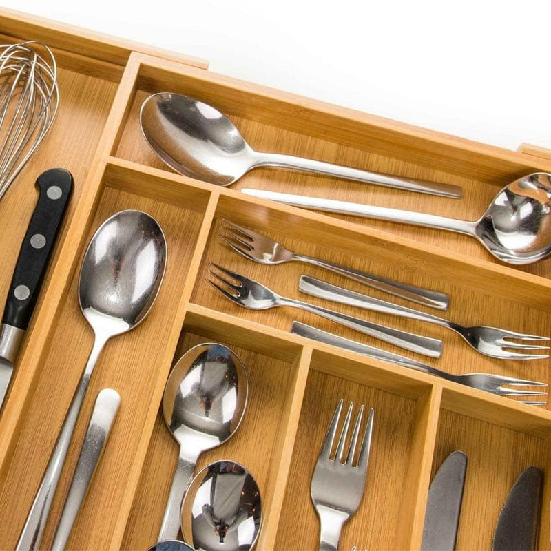 Trendy Trays Bamboo Expandable Drawer Organizer