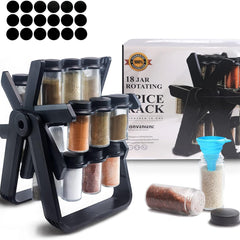 Kitchen Spice Organizer with 18 Bottles