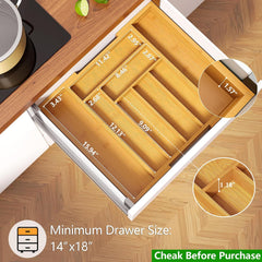 Trendy Trays Bamboo Expandable Drawer Organizer