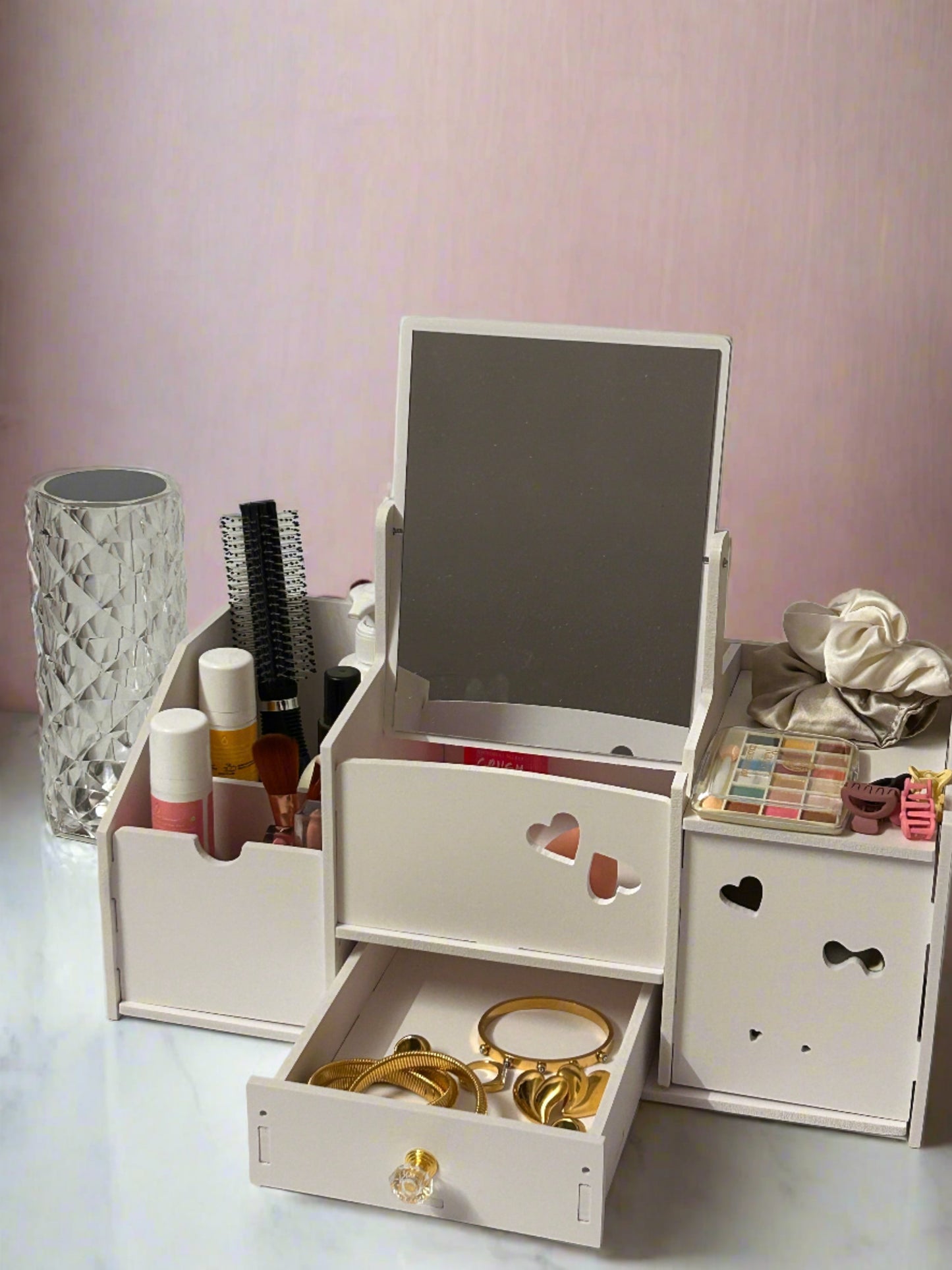 Square mirror Cosmetic Box - Large