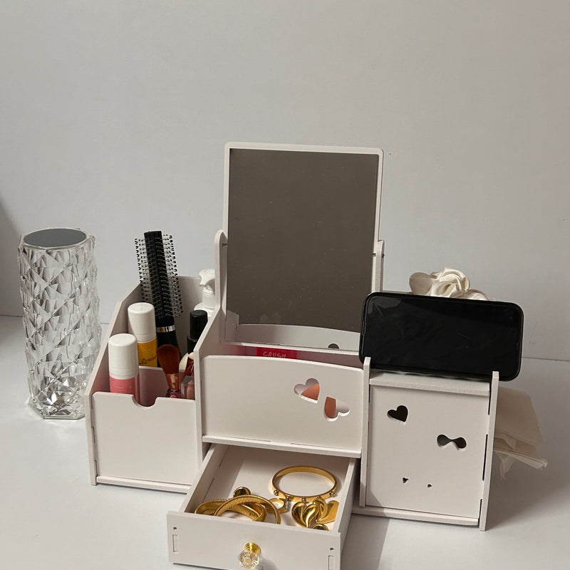 Square mirror Cosmetic Box - Large