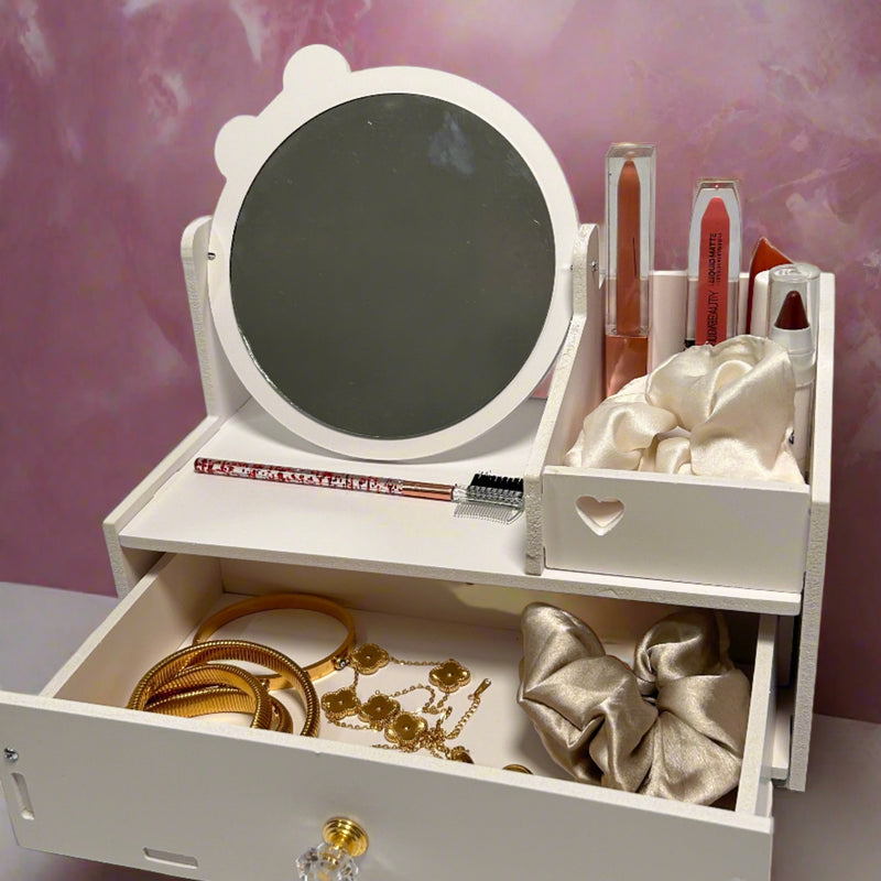 kitty Ribbon Shape Makeup Organizer - Small