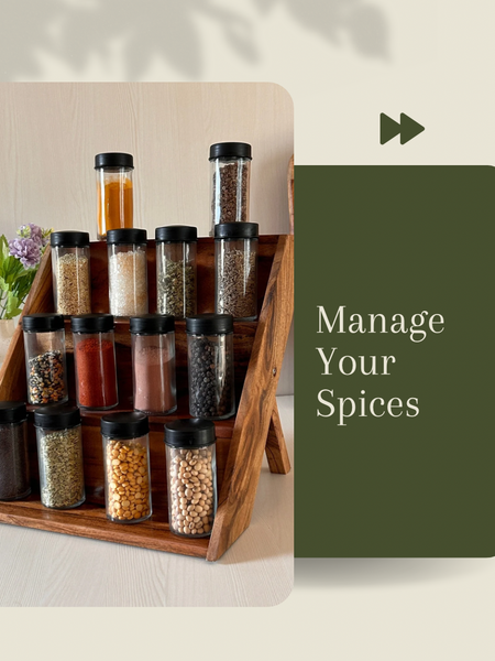 Wooden Spice Rack Organizer for Kitchen