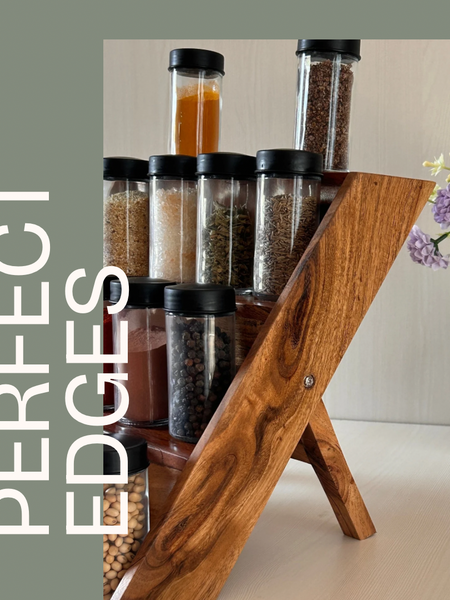 Wooden Spice Rack Organizer for Kitchen