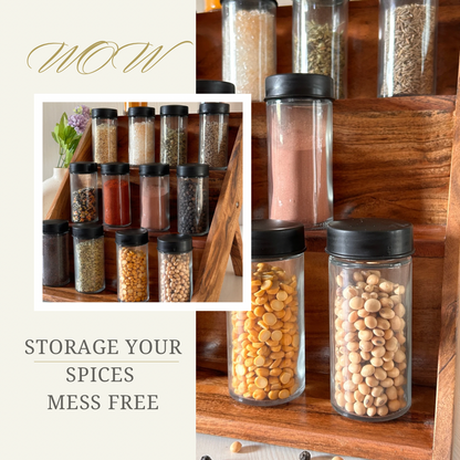 Wooden Spice Rack Organizer for Kitchen